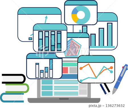 データを分析するイラスト 136273632