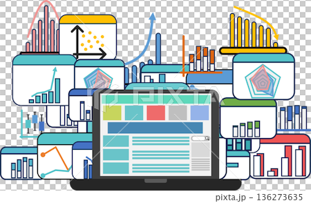 データを分析するイラスト 136273635