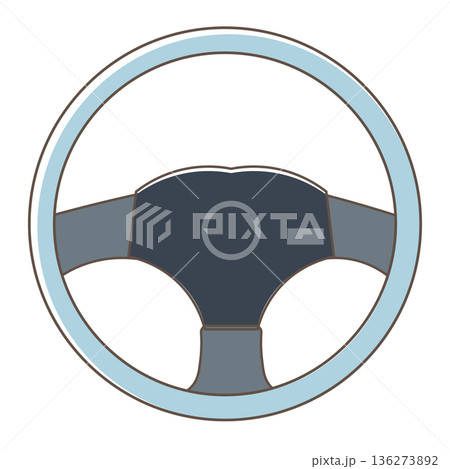 車のハンドル。車の運転。ベクターイラスト 136273892