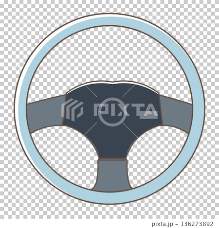 車のハンドル。車の運転。ベクターイラスト 136273892