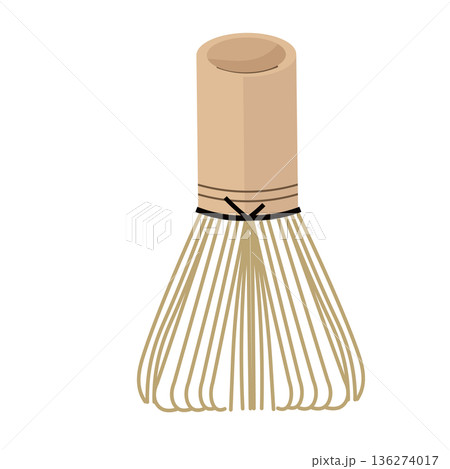 茶筅。お茶。ベクターイラスト	 136274017