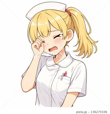 泣いてるナースさん 136274106