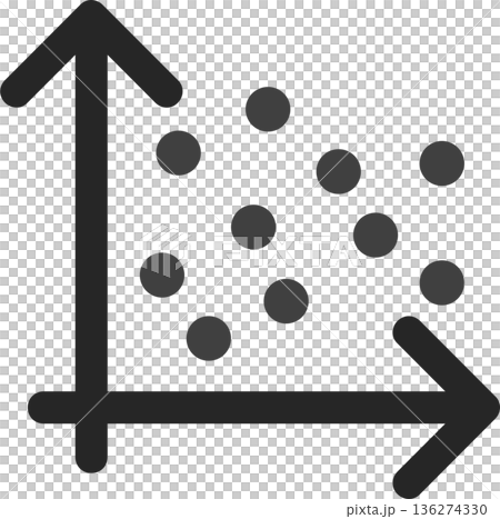 散布図(相関図)のグラフィック素材イラスト 散布図(相関図)のグラフィック素材イラスト 136274330