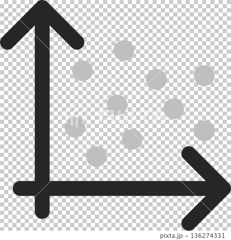 Scatter diagram (correlation diagram) graphic illustration Scatter diagram (correlation diagram) graphic illustration 136274331