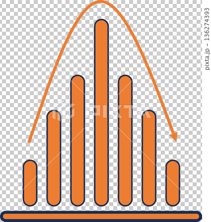Bar graph graphic material illustration Bar graph graphic material illustration 136274393