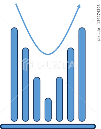 棒グラフのグラフィック素材イラスト 棒グラフのグラフィック素材イラスト 136274398