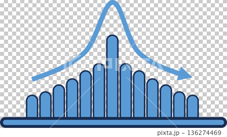 Bar graph graphic material illustration 136274469