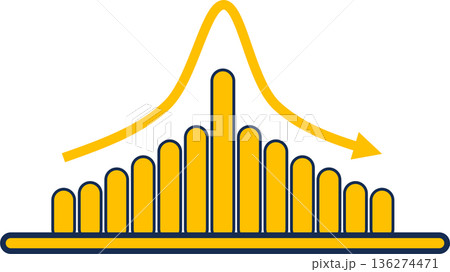 棒グラフのグラフィック素材イラスト 136274471
