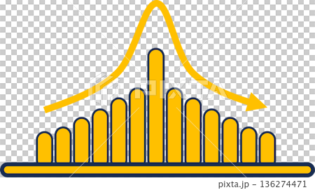 棒グラフのグラフィック素材イラスト 136274471