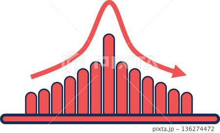 棒グラフのグラフィック素材イラスト 棒グラフのグラフィック素材イラスト 136274472