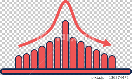 Bar graph graphic material illustration Bar graph graphic material illustration 136274472