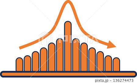 棒グラフのグラフィック素材イラスト 136274473