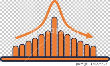 Bar graph graphic material illustration 136274473