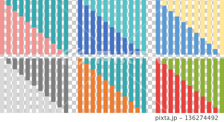 Bar graph graphic material illustration Bar graph graphic material illustration 136274492