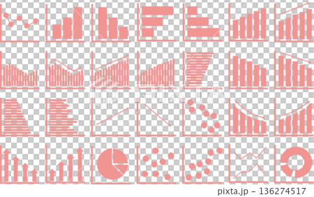 Graph icon illustration set Graph icon illustration set 136274517