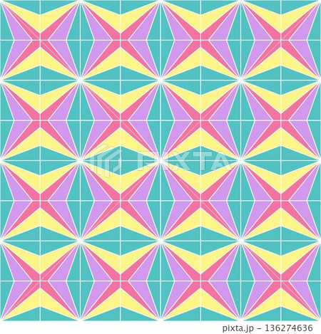 Colorful Geometric Seamless Pattern With Star Shapes Colorful Geometric Seamless Pattern With Star Shapes 136274636