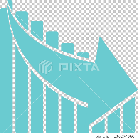 Bar graph graphic material illustration 136274660