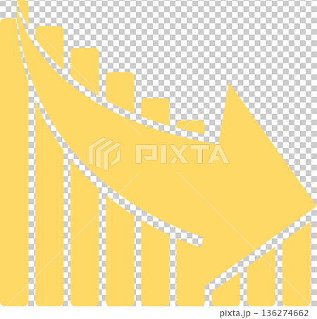 Bar graph graphic material illustration Bar graph graphic material illustration 136274662
