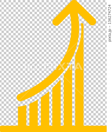 Bar graph graphic material illustration Bar graph graphic material illustration 136274724
