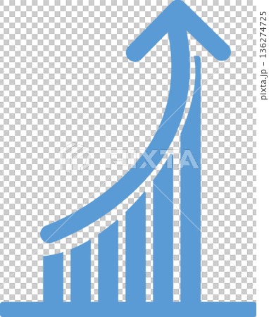 Bar graph graphic material illustration Bar graph graphic material illustration 136274725
