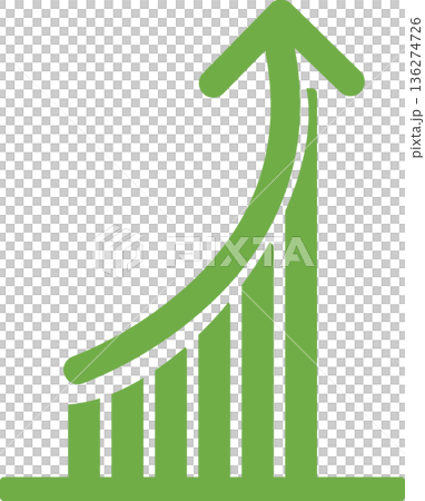 Bar graph graphic material illustration Bar graph graphic material illustration 136274726