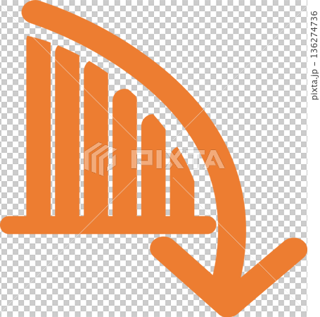 Bar graph graphic material illustration Bar graph graphic material illustration 136274736