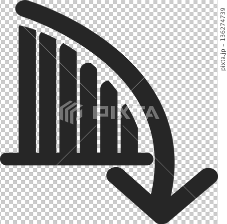 Bar graph graphic material illustration Bar graph graphic material illustration 136274739
