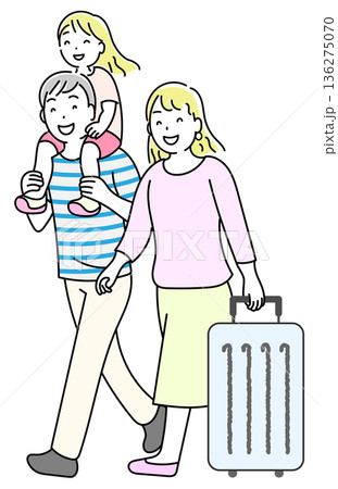 旅行に行く家族 旅行に行く家族 136275070
