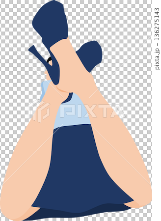 辦公室裡一位女商人的插圖 136275143