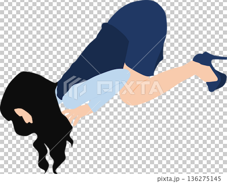 Illustration of a businesswoman working in the office Illustration of a businesswoman working in the office 136275145