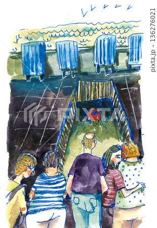 People Watch Red Car on Cruiseferry 136276021