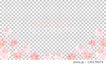 cute cherry blossom frame 136276074