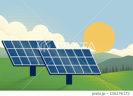 Solar Power Panels Plant Renewable Energy Solar Power Panels Plant Renewable Energy 136276172