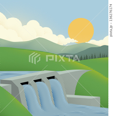 Dam Hydroelectric Water Power Hydro Plant Energy Dam Hydroelectric Water Power Hydro Plant Energy 136276174