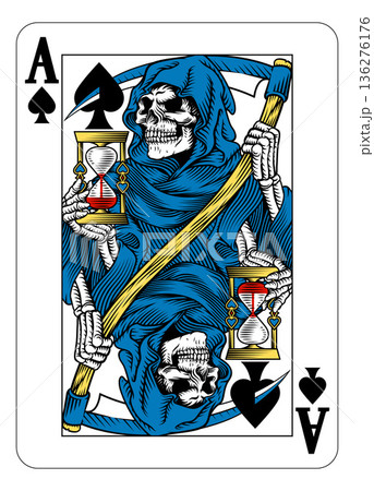 Grim Reaper Ace of Spades Death Playing Card Grim Reaper Ace of Spades Death Playing Card 136276176