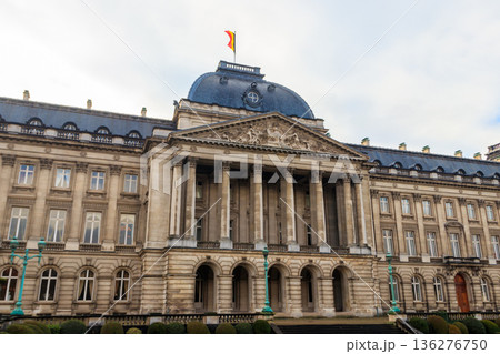 Facade of the Royal Palace in Brussels, Belgium 136276750