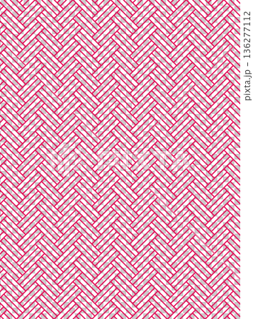 ピンク色の檜垣文様の背景 136277112