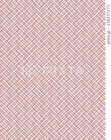 臙脂色の檜垣文様の背景 136277271