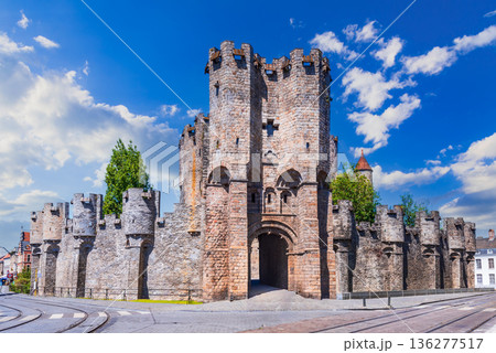 Gent, Belgium. Gravensteen medieval Castle of the Counts, East Flanders. Gent, Belgium. Gravensteen medieval Castle of the Counts, East Flanders. 136277517