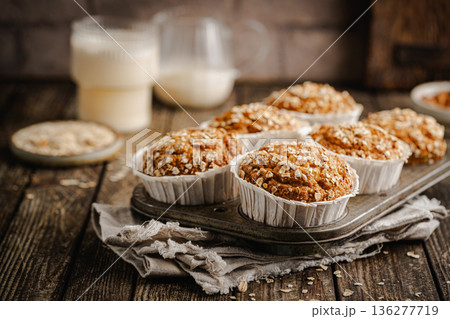 Home Baked Superfood Muffins 136277719