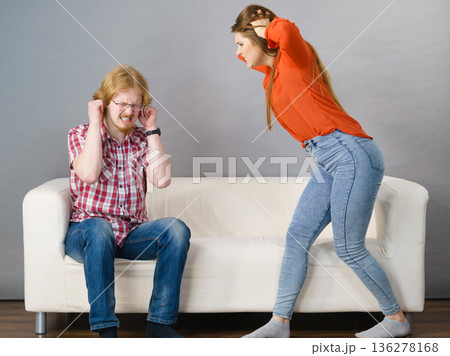 Man and woman having fight 136278168
