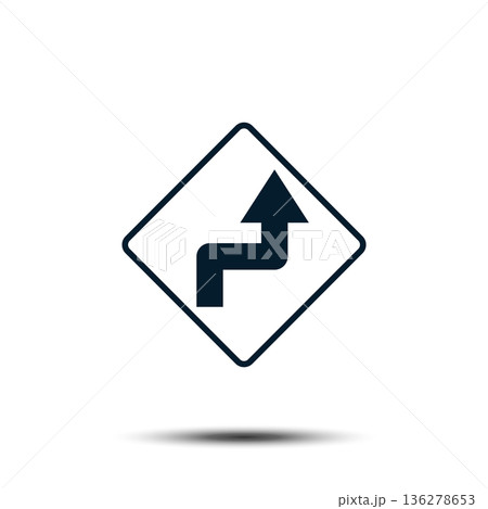 Road Sign Vector Logo Template Illustration EPS 10 136278653