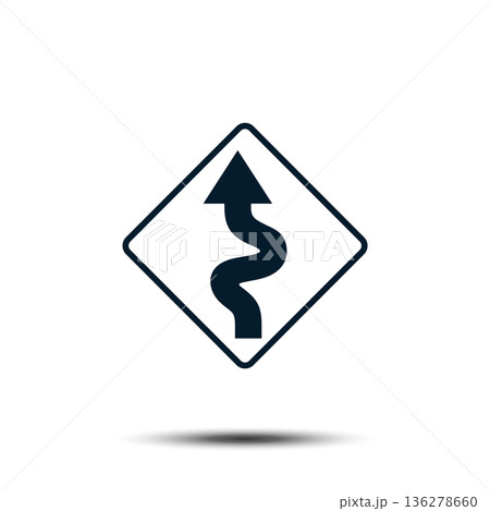 Road Sign Vector Logo Template Illustration EPS 10 136278660