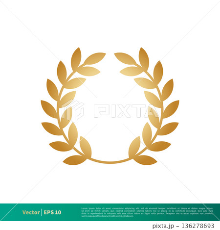 Gold Laurel Icon Vector Logo Template Illustration Design. Vector EPS 10. Gold Laurel Icon Vector Logo Template Illustration Design. Vector EPS 10. 136278693