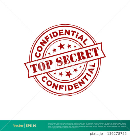 Top Secret Vector Banner Stamp Template Illustration Design. Vector EPS 10. 136278733