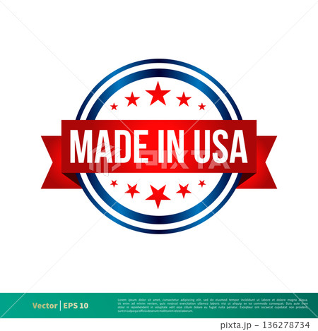 Made in USA Stamp Vector Template Illustration Design. Vector EPS 10. Made in USA Stamp Vector Template Illustration Design. Vector EPS 10. 136278734