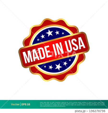 Made in USA Stamp Vector Template Illustration Design. Vector EPS 10. Made in USA Stamp Vector Template Illustration Design. Vector EPS 10. 136278736