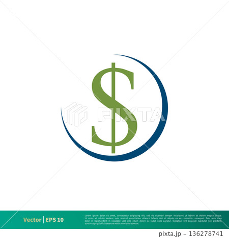 Dollar Sign Icon Vector Logo Template Illustration Design. Vector EPS 10. 136278741