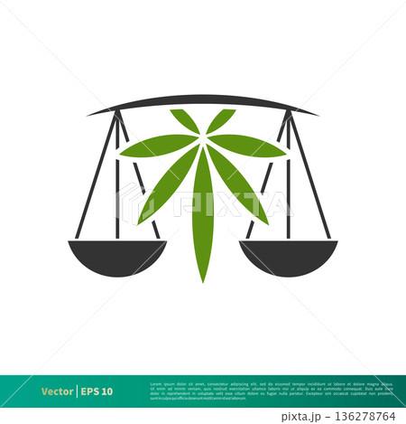 Cannabis Marijuana and Scale of Justice Icon Vector Logo Template Illustration Design. Vector EPS 10. Cannabis Marijuana and Scale of Justice Icon Vector Logo Template Illustration Design. Vector EPS 10. 136278764