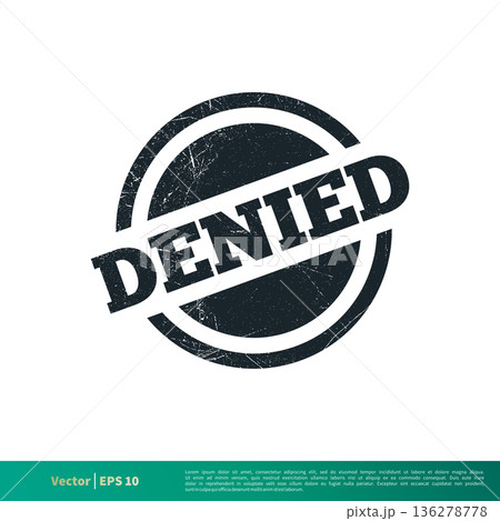 Denied Banner Vector Template Illustration Design. Vector EPS 10. Denied Banner Vector Template Illustration Design. Vector EPS 10. 136278778